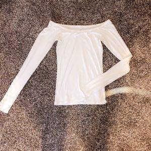 Off the shoulder Hollister ribbed long sleeve